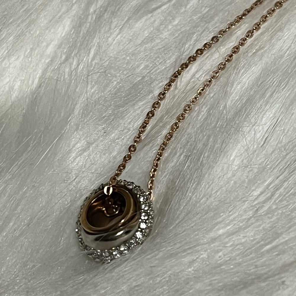 Swarovski Crystal Rose Gold Necklace - Picture 8 of 13